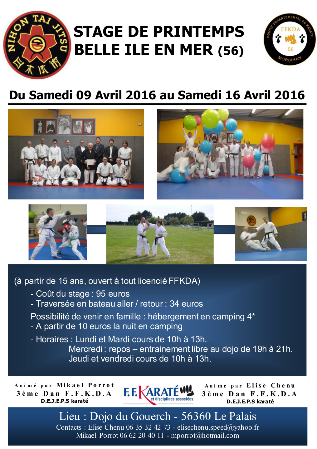 Stage de Printemps Avril 2016